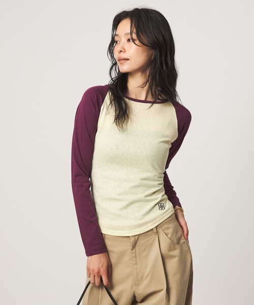 PROTAGONISTA（プロタゴニスタ）の「【別注】＜PROTAGONISTA＞ラグランスリーブ Tシャツ（Tシャツ/カットソー・レディース・クリーム/モカ・FREE）」の8枚目の写真
