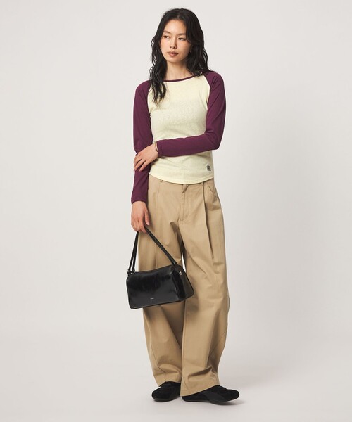 PROTAGONISTA（プロタゴニスタ）の「【別注】＜PROTAGONISTA＞ラグランスリーブ Tシャツ（Tシャツ/カットソー・レディース・クリーム/モカ・FREE）」の10枚目の写真