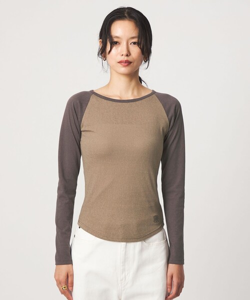 PROTAGONISTA（プロタゴニスタ）の「【別注】＜PROTAGONISTA＞ラグランスリーブ Tシャツ（Tシャツ/カットソー・レディース・クリーム/モカ・FREE）」の11枚目の写真