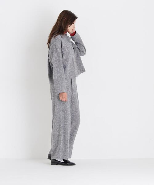 NATURAL BEAUTY BASIC(ナチュラルビューティーベーシック)の「カラミ調シャツハオリ SETUP シャツ(シャツ/ブラウス・レディース・グレー/ブラウン・FREE)」の5枚目の写真