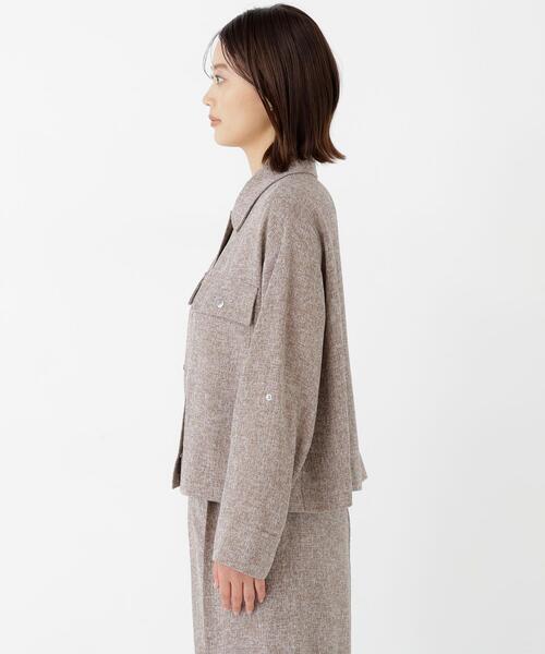NATURAL BEAUTY BASIC(ナチュラルビューティーベーシック)の「カラミ調シャツハオリ SETUP シャツ(シャツ/ブラウス・レディース・グレー/ブラウン・FREE)」の16枚目の写真