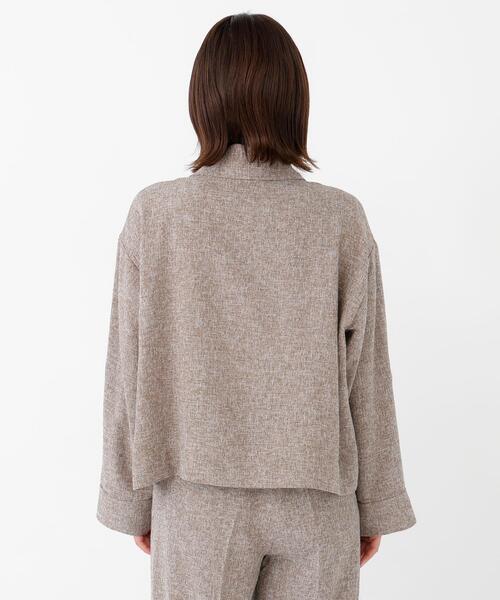 NATURAL BEAUTY BASIC(ナチュラルビューティーベーシック)の「カラミ調シャツハオリ SETUP シャツ(シャツ/ブラウス・レディース・グレー/ブラウン・FREE)」の17枚目の写真