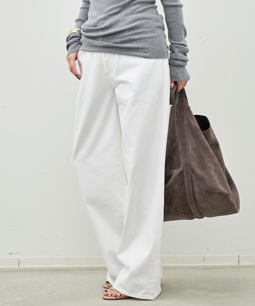 Deuxieme Classe（ドゥーズィエムクラス）の「【AGOLDE / エーゴールドイー】LOW SLUNG BAGGY（その他パンツ・レディース・ホワイト・27/24/25/26）」の2枚目の写真