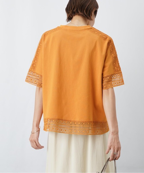LUCA/LADY LUCK LUCA(ルカ/レディラックルカ)の「LC/LLL レース切替5分袖プルオーバー(Tシャツ/カットソー・レディース・ブラック/オフホワイト/オレンジ・FREE)」の14枚目の写真