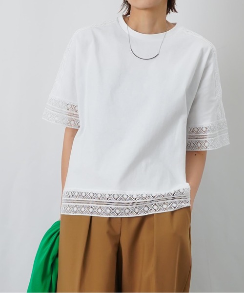 LUCA/LADY LUCK LUCA(ルカ/レディラックルカ)の「LC/LLL レース切替5分袖プルオーバー(Tシャツ/カットソー・レディース・ブラック/オフホワイト/オレンジ・FREE)」の20枚目の写真