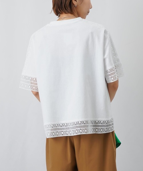 LUCA/LADY LUCK LUCA(ルカ/レディラックルカ)の「LC/LLL レース切替5分袖プルオーバー(Tシャツ/カットソー・レディース・ブラック/オフホワイト/オレンジ・FREE)」の21枚目の写真