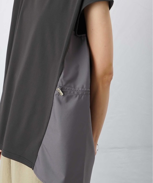 LUCA/LADY LUCK LUCA(ルカ/レディラックルカ)の「LC/LLL 異素材切替ドロストノースリプルオーバー(Tシャツ/カットソー・レディース・オフホワイト/チャコールグレー・FREE)」の21枚目の写真