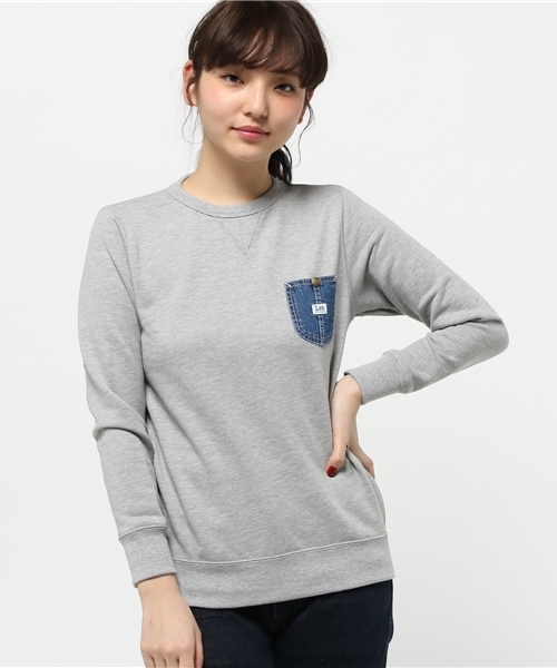 Lee（リー）の「【Lee×CIAOPANICTYPY】コラボデニムポケットスウェットプルオーバー（スウェット・レディース・ホワイト/グレー/ネイビー・FREE）」の12枚目の写真