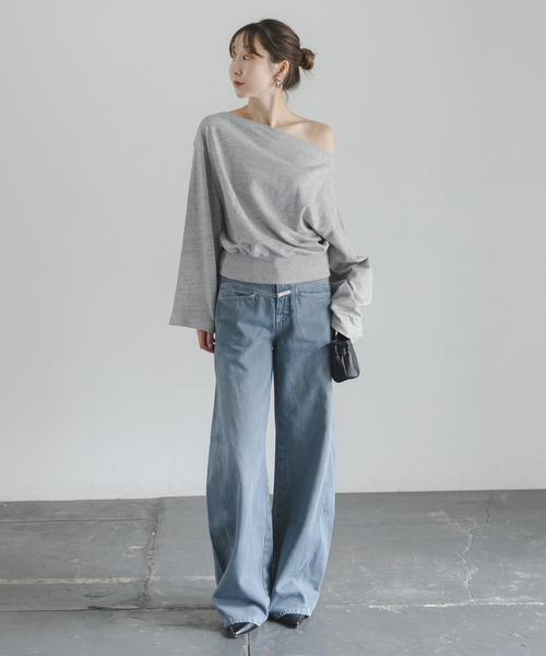 CLOSED(クローズド)の「CLOSED/クローズド Off-shoulder sweatshirt(Tシャツ/カットソー・レディース・ライトグレー・SMALL)」の5枚目の写真