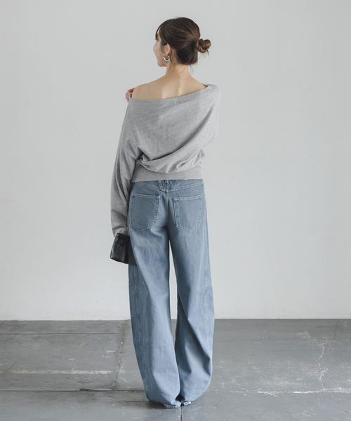 CLOSED(クローズド)の「CLOSED/クローズド Off-shoulder sweatshirt(Tシャツ/カットソー・レディース・ライトグレー・SMALL)」の6枚目の写真