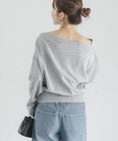CLOSED(クローズド)の「CLOSED/クローズド Off-shoulder sweatshirt(Tシャツ/カットソー・レディース・ライトグレー・SMALL)」の9枚目の写真