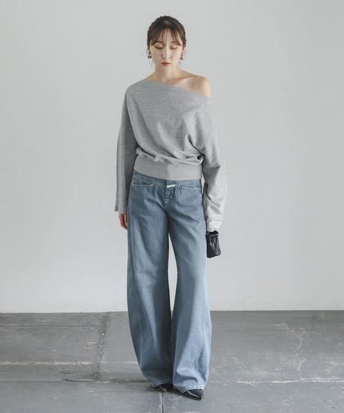 CLOSED(クローズド)の「CLOSED/クローズド Off-shoulder sweatshirt(Tシャツ/カットソー・レディース・ライトグレー・SMALL)」の10枚目の写真