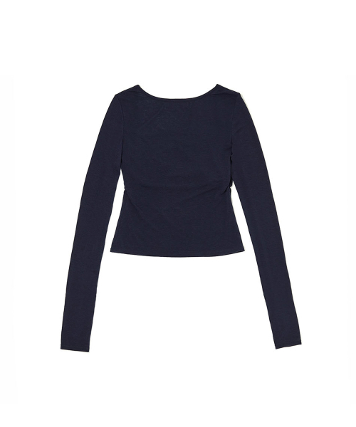 LOTSYOU(ロッツユー)の「Kate Moss Drapery Top Navy(Tシャツ/カットソー・レディース・その他・OS)」の4枚目の写真
