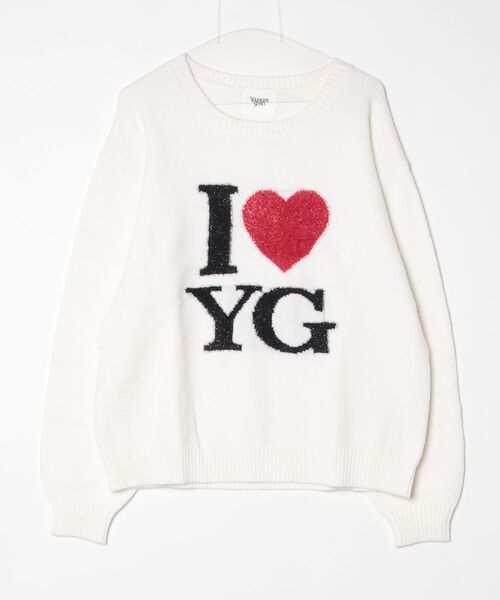 younger song(ヤンガーソング)の「I love YG knit(ニット/セーター・メンズ・White/PINK/Black・MEDIUM/LARGE)」の2枚目の写真