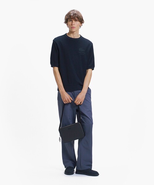 LACOSTE(ラコステ)の「インディゴパイル 半袖スウェットシャツ(スウェット・メンズ・ブラック/ブルー/インディゴブルー・5/4/3/2)」の8枚目の写真