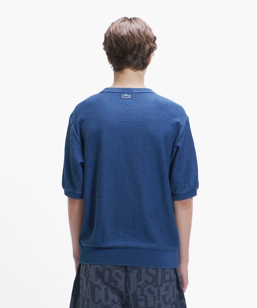 LACOSTE(ラコステ)の「インディゴパイル 半袖スウェットシャツ(スウェット・メンズ・ブラック/ブルー/インディゴブルー・5/4/3/2)」の5枚目の写真