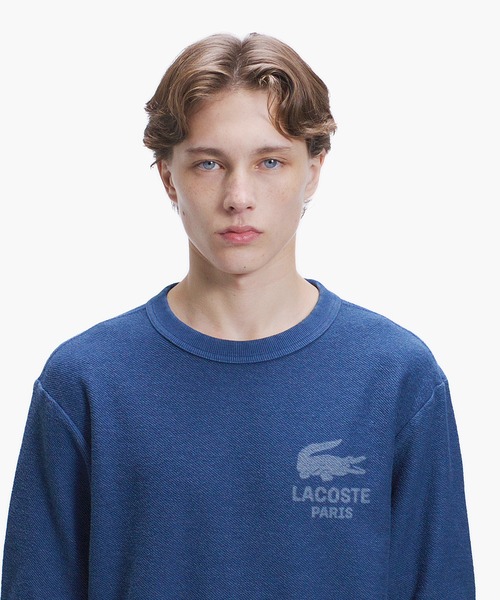 LACOSTE(ラコステ)の「インディゴパイル 半袖スウェットシャツ(スウェット・メンズ・ブラック/ブルー/インディゴブルー・5/4/3/2)」の6枚目の写真