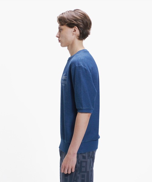 LACOSTE(ラコステ)の「インディゴパイル 半袖スウェットシャツ(スウェット・メンズ・ブラック/ブルー/インディゴブルー・5/4/3/2)」の13枚目の写真