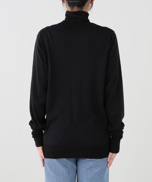 JOURNAL STANDARD LUXE(ジャーナルスタンダード ラックス)の「HGコットン タートルネックプルオーバー(ニット/セーター・レディース・チャコールグレー/ブラック/レッド・FREE)」の5枚目の写真