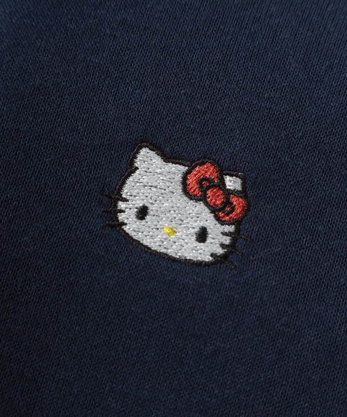 sanrio(サンリオ)の「【71】【Sanrio/サンリオ】サンリオキャラクターズ ワンポイント刺繍 フルジップ パーカー/ハローキティ/ポチャッコ/シナモロール/ポムポムプリン/キャラクター/ライトアウター/バイカラー/裏毛/羽織/レディース(パーカー・レディース・ネイビー/ホワイト/サックスブルー/イエロー・M/L)」の21枚目の写真