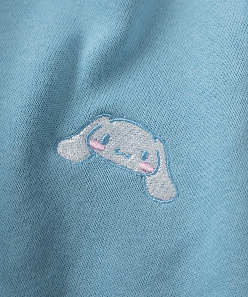 sanrio(サンリオ)の「【71】【Sanrio/サンリオ】サンリオキャラクターズ ワンポイント刺繍 フルジップ パーカー/ハローキティ/ポチャッコ/シナモロール/ポムポムプリン/キャラクター/ライトアウター/バイカラー/裏毛/羽織/レディース(パーカー・レディース・ネイビー/ホワイト/サックスブルー/イエロー・M/L)」の19枚目の写真