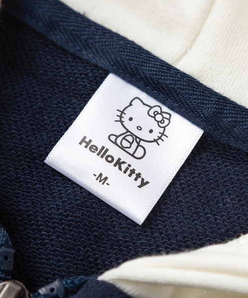 sanrio(サンリオ)の「【71】【Sanrio/サンリオ】サンリオキャラクターズ ワンポイント刺繍 フルジップ パーカー/ハローキティ/ポチャッコ/シナモロール/ポムポムプリン/キャラクター/ライトアウター/バイカラー/裏毛/羽織/レディース(パーカー・レディース・ネイビー/ホワイト/サックスブルー/イエロー・M/L)」の8枚目の写真