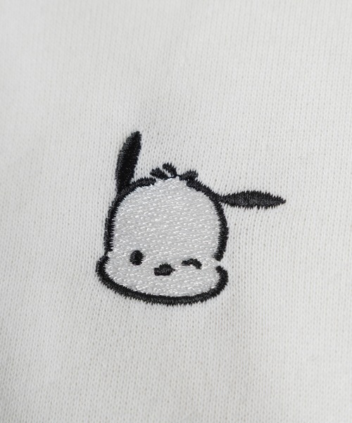 sanrio(サンリオ)の「【71】【Sanrio/サンリオ】サンリオキャラクターズ ワンポイント刺繍 フルジップ パーカー/ハローキティ/ポチャッコ/シナモロール/ポムポムプリン/キャラクター/ライトアウター/バイカラー/裏毛/羽織/レディース(パーカー・レディース・ネイビー/ホワイト/サックスブルー/イエロー・M/L)」の17枚目の写真