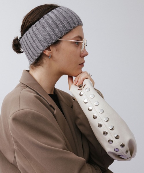 arholiday.standard(エーアールホリデースタンダード)の「Studded Round One-Shoulder Bag / スタッズラウンドワンショルダーバッグ(ショルダーバッグ・レディース・アイボリー系/ブラック・FREE)」の17枚目の写真