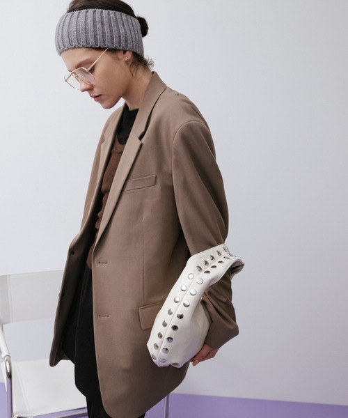 arholiday.standard(エーアールホリデースタンダード)の「Studded Round One-Shoulder Bag / スタッズラウンドワンショルダーバッグ(ショルダーバッグ・レディース・アイボリー系/ブラック・FREE)」の20枚目の写真