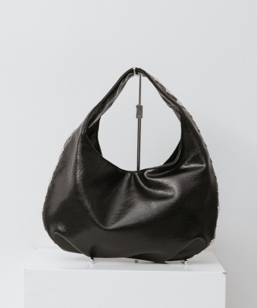 arholiday.standard(エーアールホリデースタンダード)の「Studded Round One-Shoulder Bag / スタッズラウンドワンショルダーバッグ(ショルダーバッグ・レディース・アイボリー系/ブラック・FREE)」の12枚目の写真