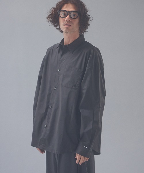 ADAM PATEK（アダムパテック）の「ms6672-soft calm papertouch broad shirt シャツ(AP2625005)（シャツ/ブラウス・メンズ・ホワイト/ブラック/チャコール・1/2）」の2枚目の写真