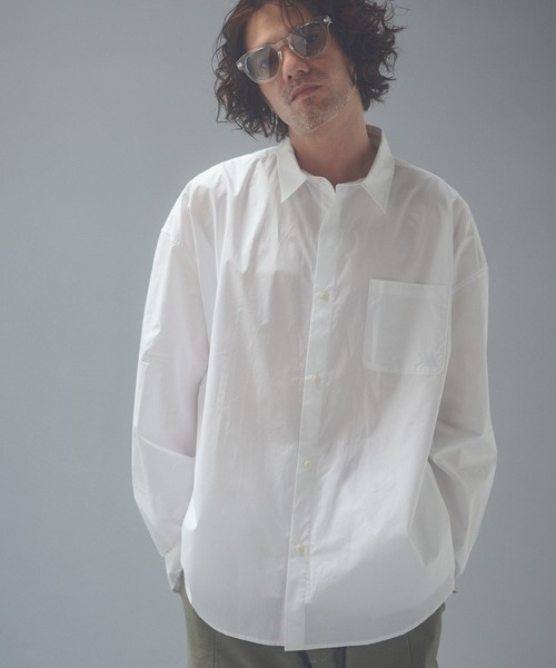 ADAM PATEK（アダムパテック）の「ms6672-soft calm papertouch broad shirt シャツ(AP2625005)（シャツ/ブラウス・メンズ・ホワイト/ブラック/チャコール・1/2）」の4枚目の写真