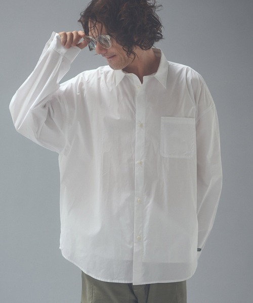 ADAM PATEK（アダムパテック）の「ms6672-soft calm papertouch broad shirt シャツ(AP2625005)（シャツ/ブラウス・メンズ・ホワイト/ブラック/チャコール・1/2）」の6枚目の写真