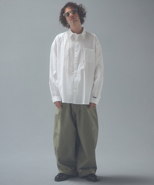 ADAM PATEK（アダムパテック）の「ms6672-soft calm papertouch broad shirt シャツ(AP2625005)（シャツ/ブラウス・メンズ・ホワイト/ブラック/チャコール・1/2）」の7枚目の写真