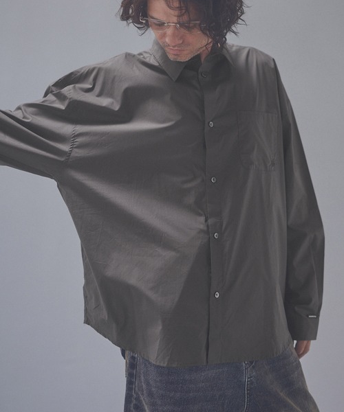ADAM PATEK（アダムパテック）の「ms6672-soft calm papertouch broad shirt シャツ(AP2625005)（シャツ/ブラウス・メンズ・ホワイト/ブラック/チャコール・1/2）」の9枚目の写真