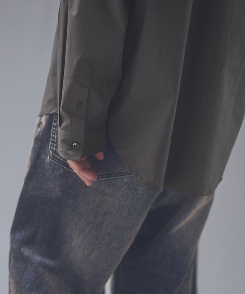 ADAM PATEK（アダムパテック）の「ms6672-soft calm papertouch broad shirt シャツ(AP2625005)（シャツ/ブラウス・メンズ・ホワイト/ブラック/チャコール・1/2）」の12枚目の写真