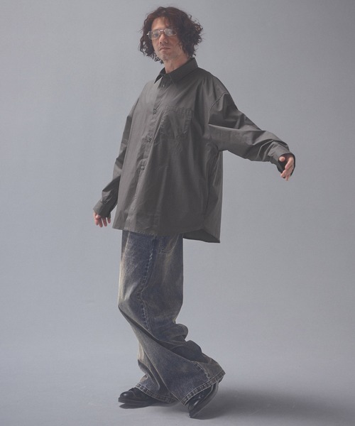 ADAM PATEK（アダムパテック）の「ms6672-soft calm papertouch broad shirt シャツ(AP2625005)（シャツ/ブラウス・メンズ・ホワイト/ブラック/チャコール・1/2）」の13枚目の写真