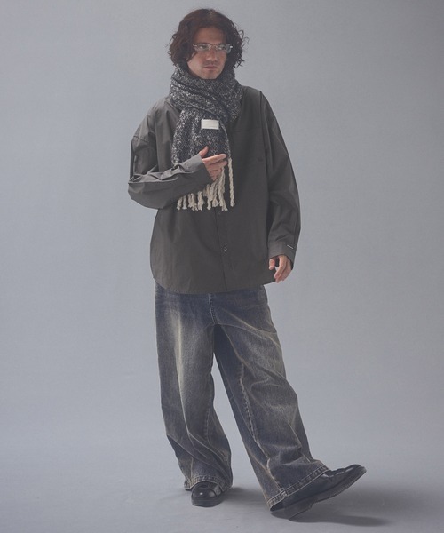 ADAM PATEK（アダムパテック）の「ms6672-soft calm papertouch broad shirt シャツ(AP2625005)（シャツ/ブラウス・メンズ・ホワイト/ブラック/チャコール・1/2）」の14枚目の写真