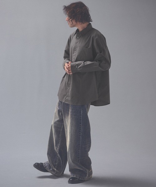 ADAM PATEK（アダムパテック）の「ms6672-soft calm papertouch broad shirt シャツ(AP2625005)（シャツ/ブラウス・メンズ・ホワイト/ブラック/チャコール・1/2）」の15枚目の写真