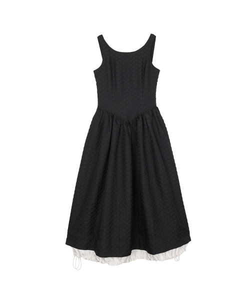 MICHIKO LONDON(ミチコ ロンドン)の「ローズジャガードレイヤードワンピース ブラック(ワンピース・レディース・その他・SMALL/MEDIUM)」の2枚目の写真