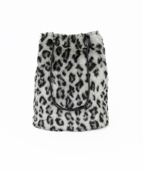 GLIMCLAP(グリムクラップ)の「mko13930-Leopard Faux Fur Drawstring Tote 巾着バッグ(212-030-gla-cg)(ショルダーバッグ・メンズ・ベージュ/グレー・FREE)」の17枚目の写真