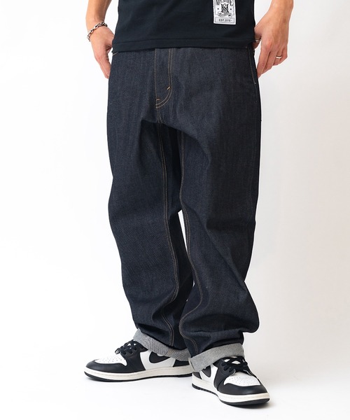 MFC STORE(エムエフシーストア)の「MFC STORE ORIGINAL BAGGY DENIM PANTS(デニムパンツ・メンズ・ブラック/インディゴブルー・S/M/L/XL)」の6枚目の写真