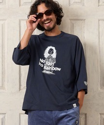 No Rain No Rainbow（ノーレインノーレインボー）の「mlt5840- heartwarming print raglan cutsew ラグランカットソー(NR26W-19)（Tシャツ/カットソー）」