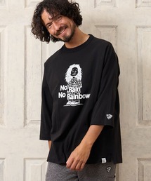 No Rain No Rainbow（ノーレインノーレインボー）の「mlt5840- heartwarming print raglan cutsew ラグランカットソー(NR26W-19)（Tシャツ/カットソー）」