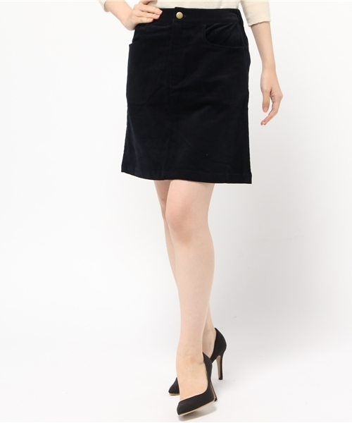 mystic（ミスティック）の「別珍台形スカート（スカート・レディース・ピンクベージュ/ネイビー/グレー・1/2）」の15枚目の写真