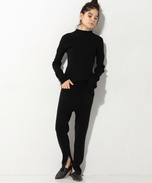 【THE NEWHOUSE】 黒 ハイネック リブニット UNITED ARROWS（ユナイテッドアローズ）の「＜THE NEW HOUSE（ザ