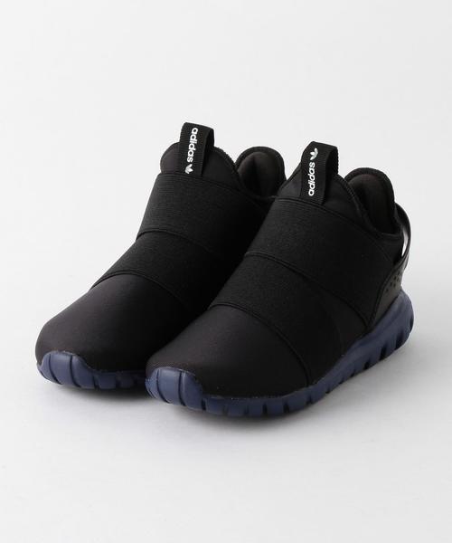 adidas（アディダス）の「■■■WEB限定【ADIDAS(アディダス)】 TUBULAR 14cm-16cm（スニーカー・キッズ・ブラック/ピンク・14cm/16cm/15cm）」の2枚目の写真