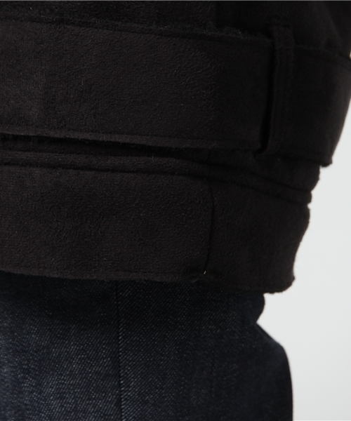 VENCEEXCHANGE（ヴァンスエクスチェンジ）の「裏ボアフェイクムートンオーバーライダース         （ムートンコート・レディース・ブラック/ベージュ・MEDIUM）」の9枚目の写真