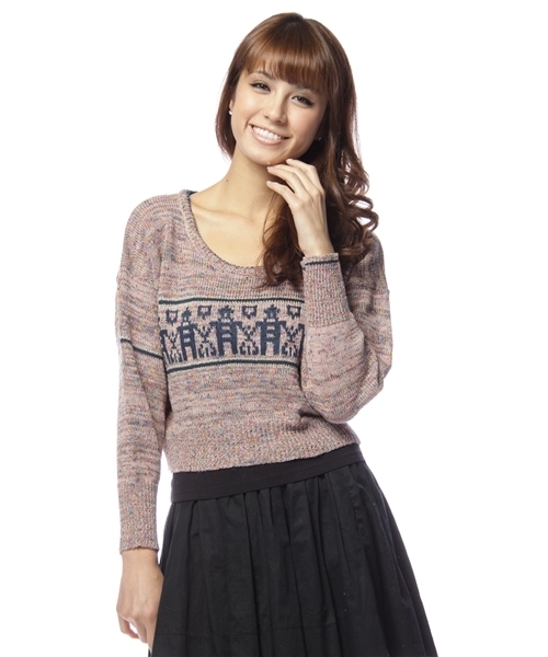 Kastane（カスタネ）の「民族柄PO（ニット/セーター・レディース・ベージュ/ネイビー/ピンク・FREE）」の3枚目の写真