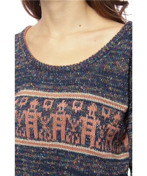 Kastane（カスタネ）の「民族柄PO（ニット/セーター・レディース・ベージュ/ネイビー/ピンク・FREE）」の8枚目の写真